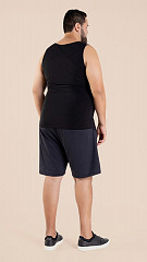 24270053 - Regata Modeladora Postural Unissex  Plus Size Preta