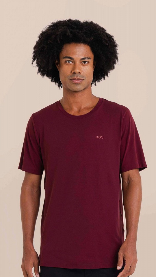 24271564 - Camiseta Masculina Basic Bordô