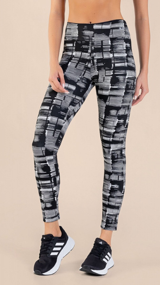 24270285 - Legging Feminina  Jacquard Preta e Branca