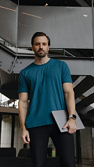 24271610 - Camiseta B.ON Air Masculina Petróleo