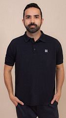 24271346  - Camisa Gola Polo Masculina Preta