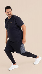 24270025  - Legging Masculina  Plus Size Preta