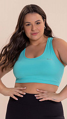 24270445 - Top Feminino Basic Plus Size Verde Água