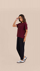 24271563 - Camiseta Basic Feminina Bordô