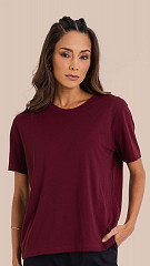 24271563 - Camiseta Basic Feminina Bordô