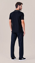 24270203  - Camisa Gola Polo Masculina B.ON Distribuidor Preta