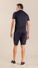 24271090 - Bermuda Masculina B.ON c/ Recortes Lateral Preta