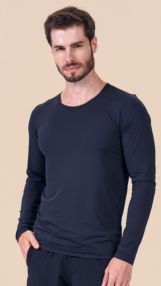 24270154 - Blusa Masculina B.ON Segunda Pele Preta