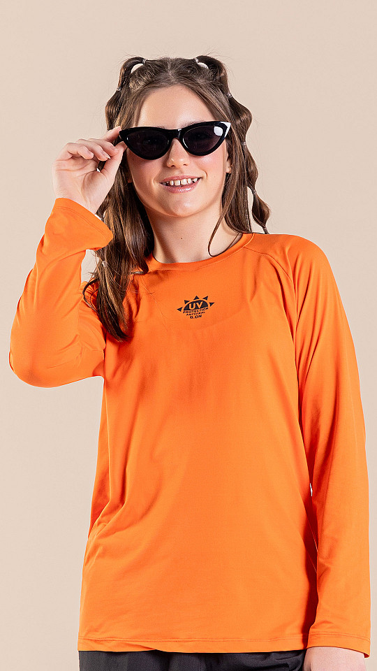 24271081 - Camiseta Juvenil B.ON UV Protection Antiviral Laranja Vitamina