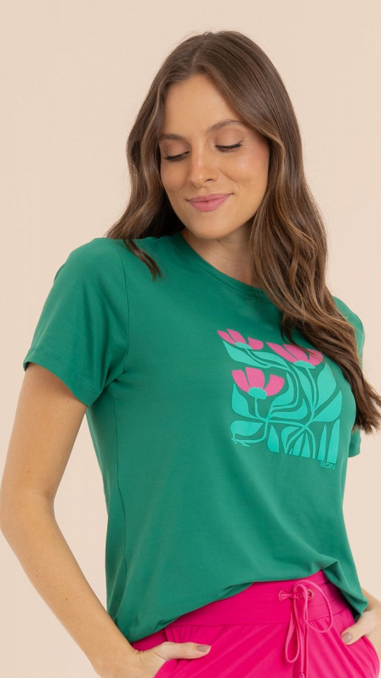 24271423 - Camiseta Feminina Basic Estampada